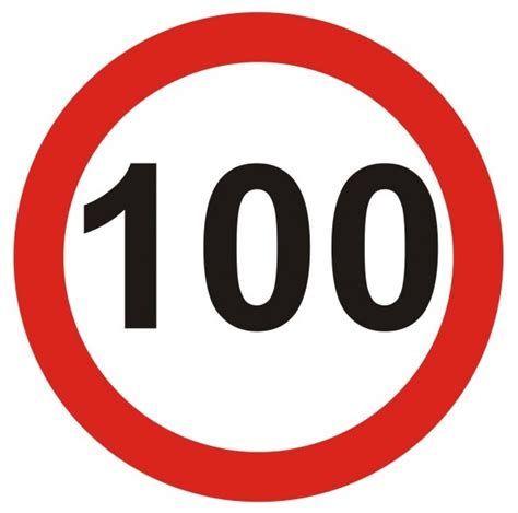 Taylor Safety Equipment 100km Speed Limit Aluminium Reflective Sign