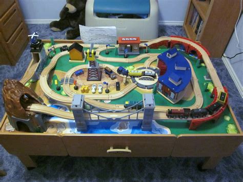 Shop for wooden train sets online at target. IMAGINARIUM WOODEN TRAIN TABLE PLAY SET WITH SOUNDS THOMAS ...