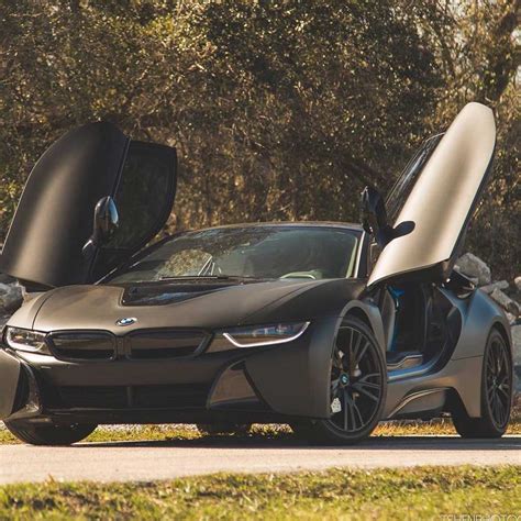 Matte Black Bmw I8 Coupe Fronzilla Carbon Wraps Orlando