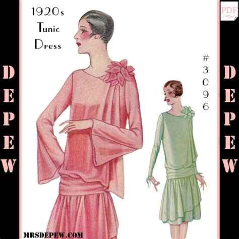 Vintage Sewing Pattern Ladies 1920s Dress With Drapery Etsy