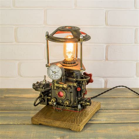 Steampunk Lamp Steampunk Decor Loft Lamp Desk Lamp Industrial Decor Edison Lamp