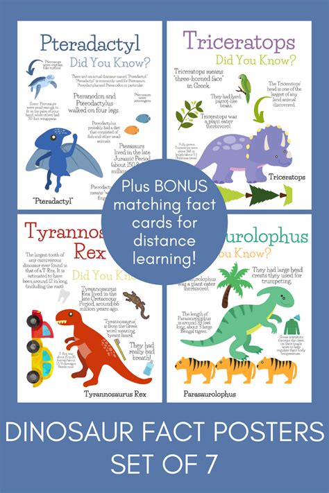 Dinosaur Printables Fact Posters And Cards The Good Dinosaur