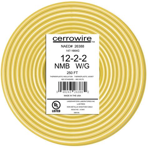 Posted on 31/05/2013 by bernie. Cerrowire 250 ft. 12/2/2 NM-B Wire, Yellow-147-1664G - The Home Depot