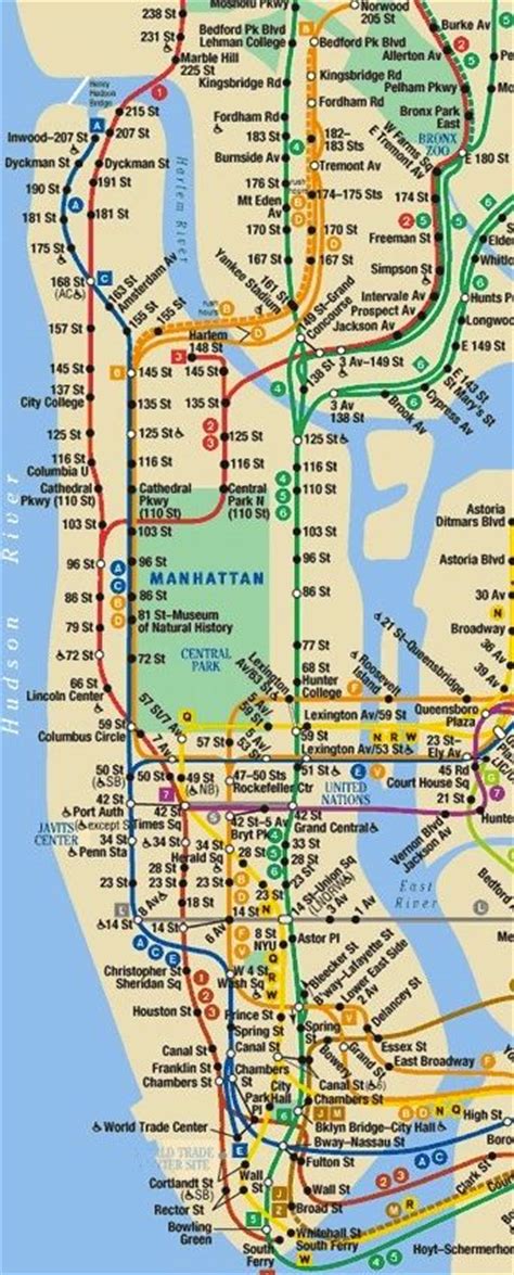 Manhattan Subway Map New York City And The Arts Pinterest Trips