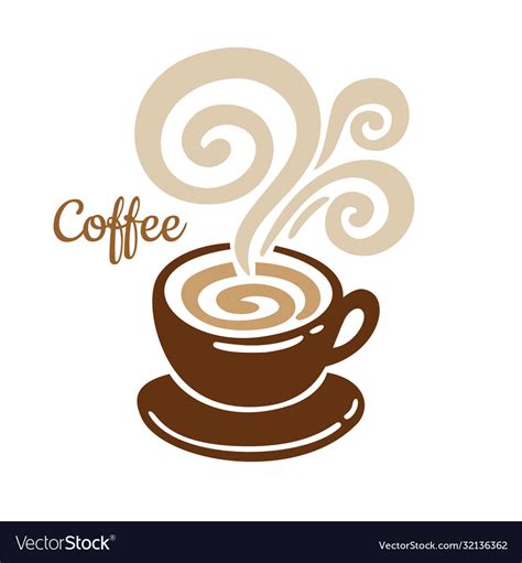 Coffee Cup Icon With Smoke Royalty Free Vector Image