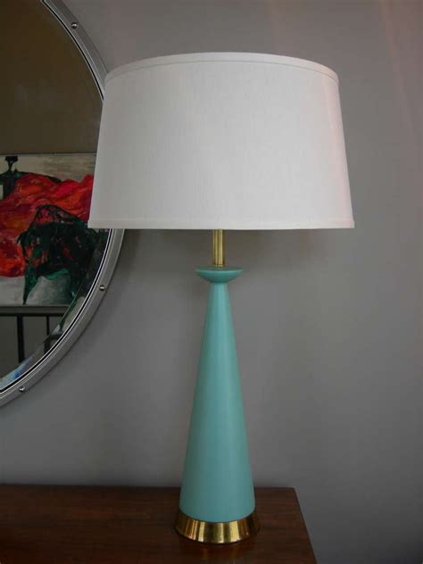 Pair Of Modern Turquoise Table Lamps At 1stdibs