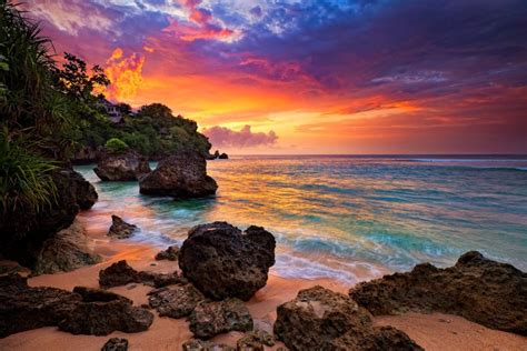 Sunset At Hidden Beach Bali Download Hd Wallpapers And Free Images