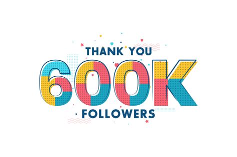 Thank You 600k Followers Celebration Illustration Par Stockia