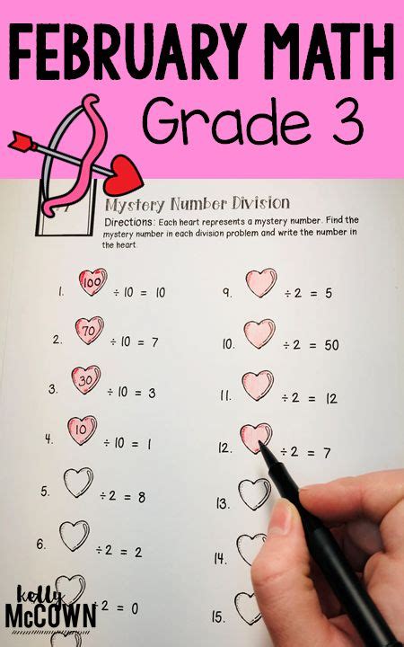 February No Prep Math Packet For Grade 3 Students Review Math Skills