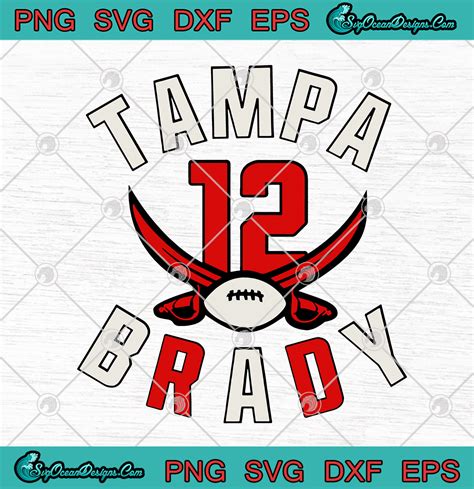 Tampa Bay Buccaneers Tom Brady 12 Logo SVG PNG EPS DXF - Tampa Bay