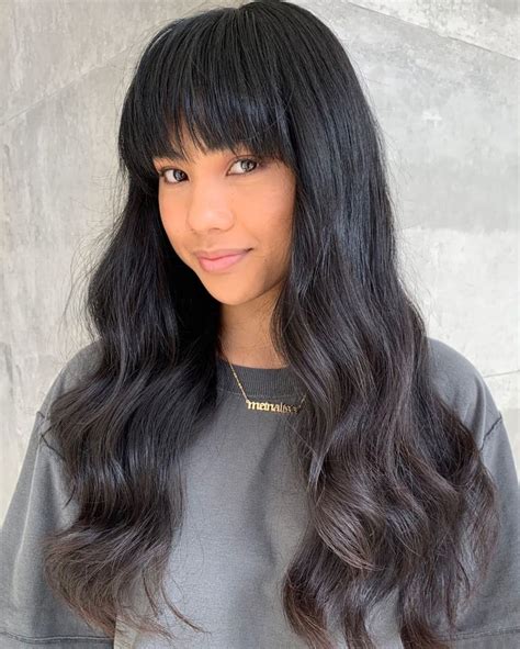 Long Hair With Bangs 38 Best Examples For 2021 Thick Hair Bangs Long