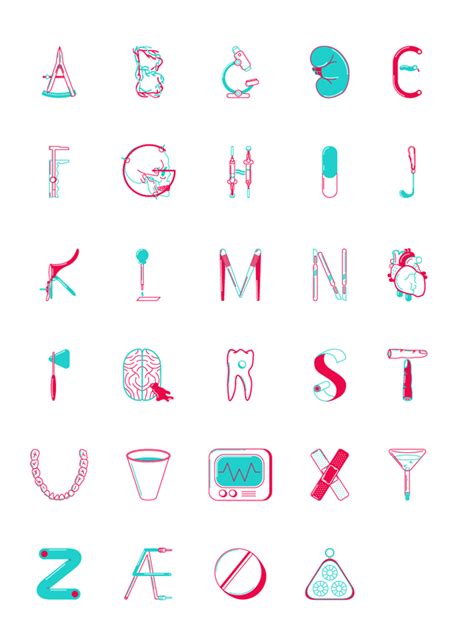 Medic Type On Behance Typography Alphabet Typography Inspiration