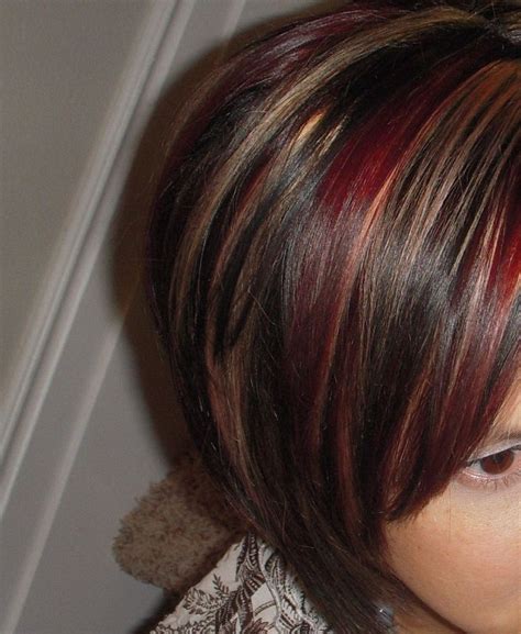 Red And Caramel Highlights Hair Ideas Pinterest