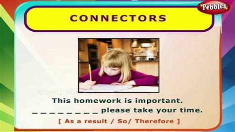 Connectors English Grammar Exercises For Kids English