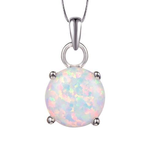 Hot Sale White Fire Opal Pendant 925 Sterling Silver Free Shipping