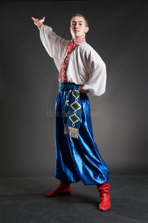 Armed Young Cossack In National Ukrainian Dress Stock Photo Image Of