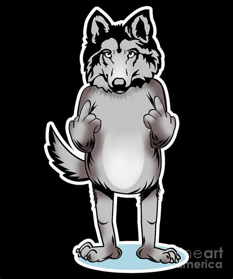 Wolf Provocative Grumpy Wolf Head Wolf Face T Digital Art By Lukas