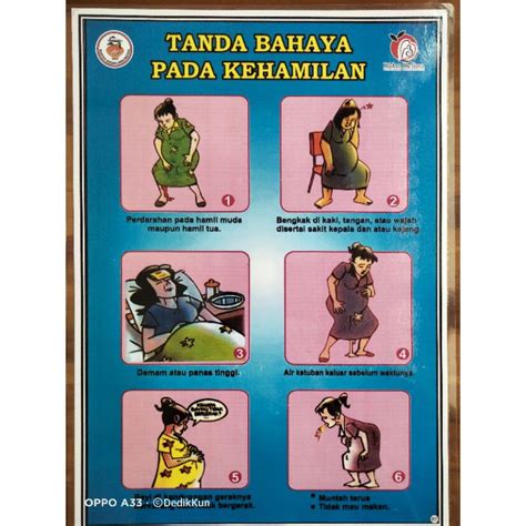 Jual 07 Poster Tanda Bahaya Pada Kehamilan Indonesiashopee Indonesia
