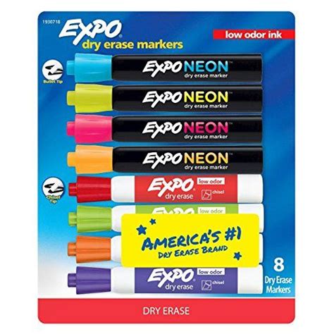 Expo 16719223 Dry Erase Markers Chisel Bullet Tip 8ct Multicolor Ink Ebay