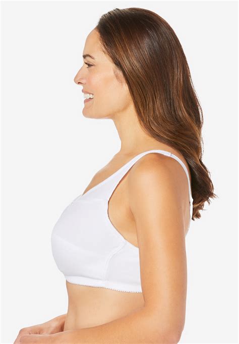 Pack Cotton Everyday Wireless Bra By Comfort Choice Plus Size Cotton Bras Woman Within