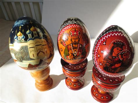 Easter in serbia is a very fun experience. Devotional Russian Orthodox Wooden Easter Eggs (3). - Catawiki