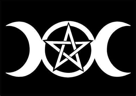 Triple Moon Goddess Decal Pentacle Wicca Pagan Witch Car Vinyl Altar