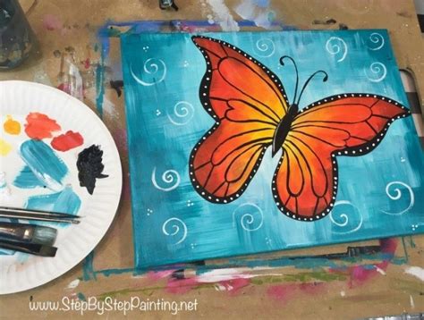 Butterfly Painting How To Paint A Butterfly In Acrylics Step By