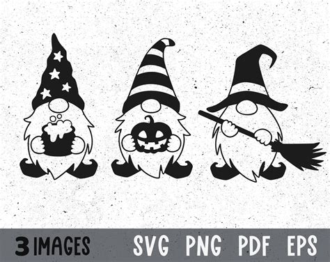 Halloween gnome svg cut files Gnome clipart Gnomes svg cut | Etsy