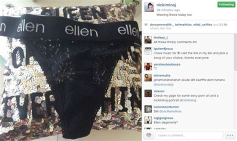 Nicki Minaj Is Wearing Her Ellen Panties Today [photo]