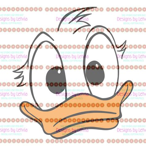 Donald Face Disney Svg Digital Cut File Etsy