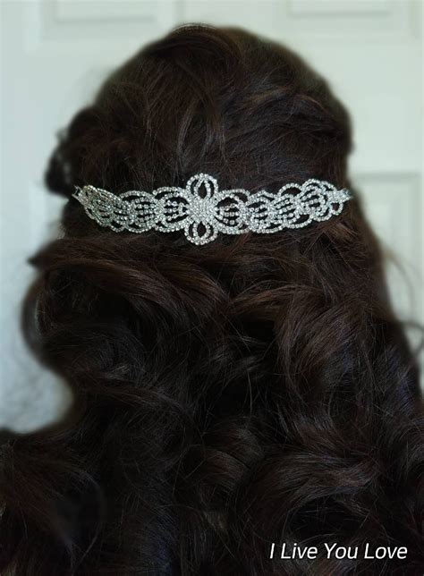 Bridal Hair Chain Rhinestone Hair Piece Bride Hair Bridal Etsy