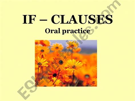 Esl English Powerpoints If Clauses Oral Practice Part 2