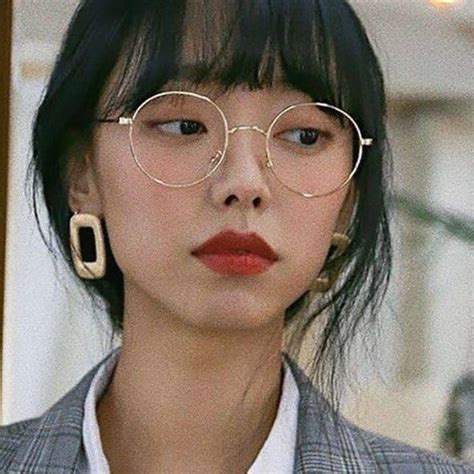 Korean Roundcircle Frame Gold Wired Glasses Womens Fashion Watches