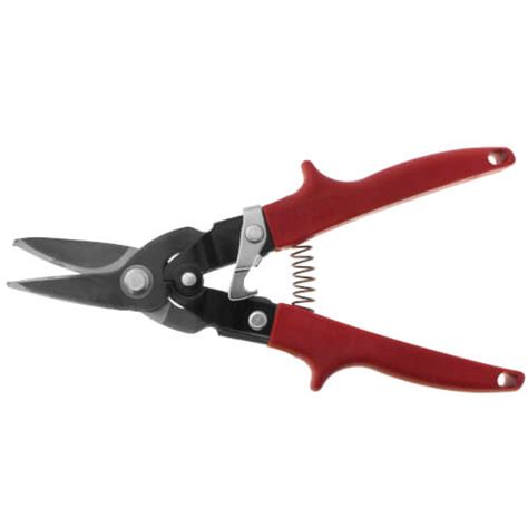 M2001 Malco M2001 Max2000 Aviation Snips With Red Grip Cuts Left