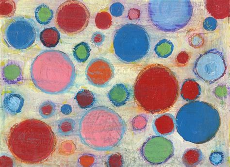 Colorful Geometric Circles Abstract Painting Print Etsy