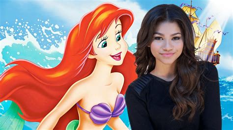 zendaya as ariel in a live action little mermaid movie the fan club review youtube