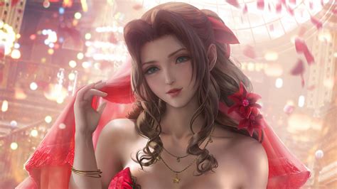 Aerith Gainsborough Braids Video Games Women Final Fantasy VII Remake Final Fantasy HD