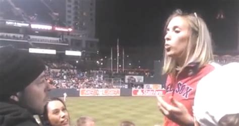 Female Red Sox Fan Disgustingly Spits On Fan After She Was Called Out For Being In The Wrong