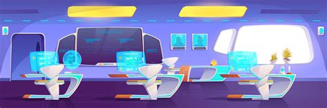 Modern Classroom With Futuristic Studying Supplies Stock Illustration