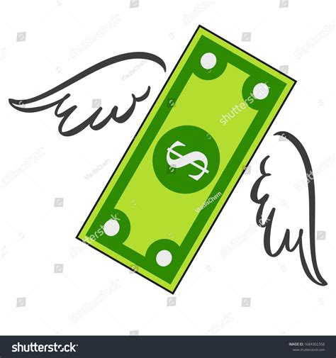 Dollar Wings Flies Financial Market Vector Stock Vector Royalty Free