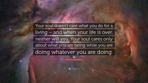 Neale Donald Walsch Quote Your Soul Doesnt Care What You Do For A
