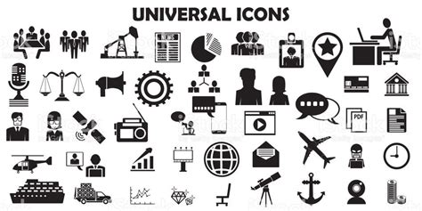 Universal Icon Set 81 Icons Royalty Free Universal Icon Set 81 Icons