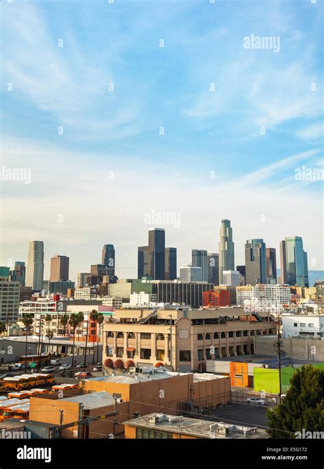 Los Angeles Cityscape On A Sunny Day Stock Photo Alamy