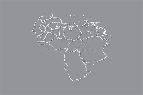 Outline Country Of The State Of Venezuela Vector Of The Border Outline