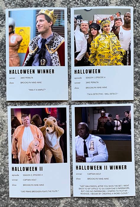 Brooklyn Nine Nine Halloween Heist Prints Set Of 15 Etsy