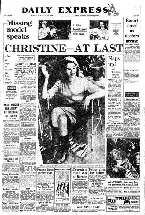 The Profumo Affair How The Daily Express Reported It 51 Years Ago Daily Express Newspaper