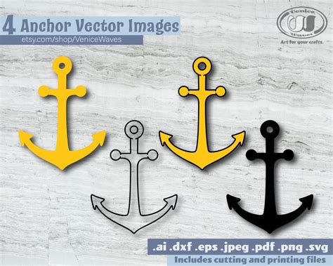 Anchor Svg Anchor Cut File Anchor Clipart Anchor Pdf Etsy