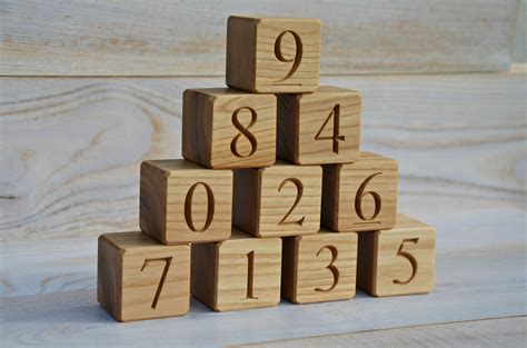 2 Inches Wood Number Blocks Large 0 To 9 Number Blocks