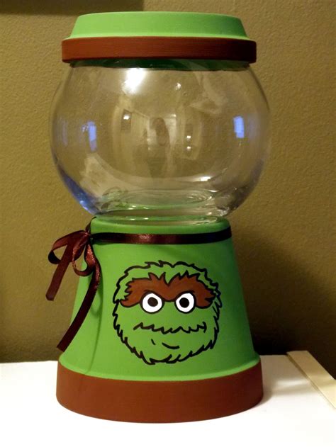 Oscar The Grouch Terra Pot Cookie Jar Christmas Candy Jars Candy