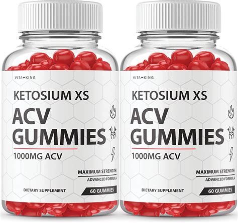 Vitaking 2 Pack Ketosium Xs Acv Gummies Weight Loss